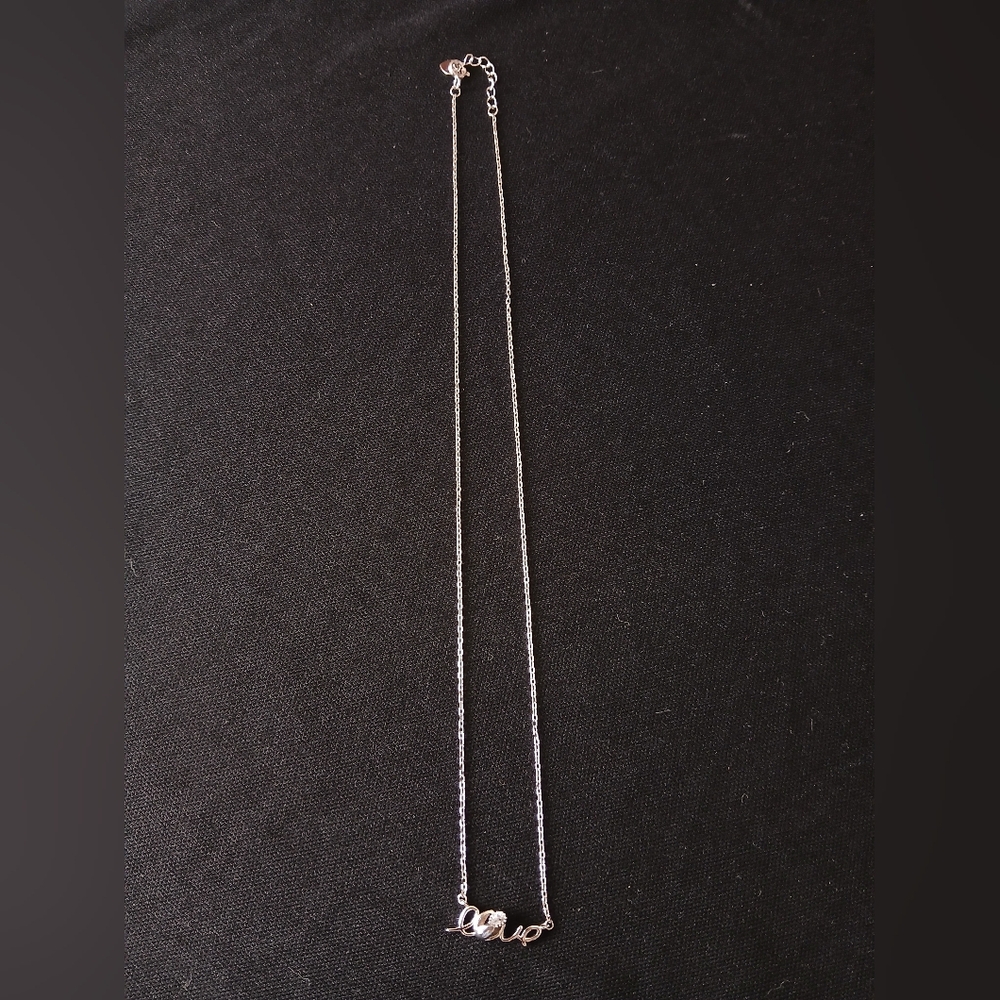 .925 Sterling Silver "Love" Necklace